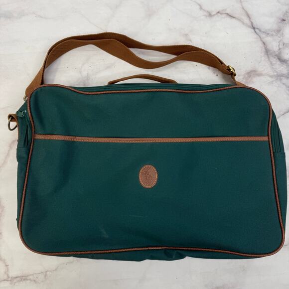 Ralph Lauren Other - VTG Polo Ralph Lauren Shoulder Laptop Messenger Bag Green Brown Travel